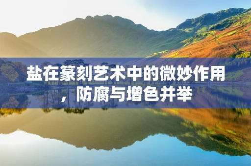 盐在篆刻艺术中的微妙作用，防腐与增色并举
