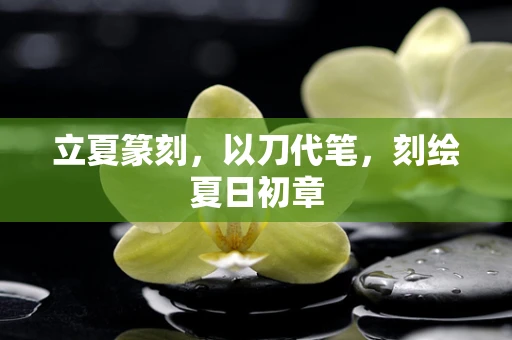 立夏篆刻，以刀代笔，刻绘夏日初章