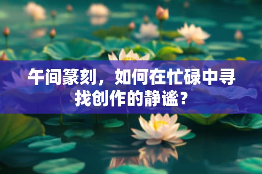 午间篆刻，如何在忙碌中寻找创作的静谧？