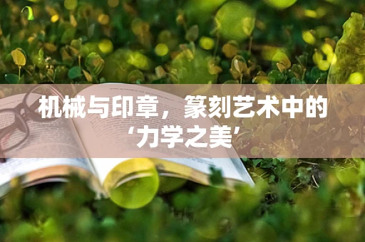 机械与印章，篆刻艺术中的‘力学之美’