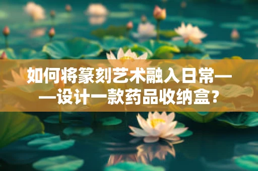 如何将篆刻艺术融入日常——设计一款药品收纳盒？