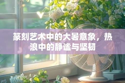 篆刻艺术中的大暑意象，热浪中的静谧与坚韧