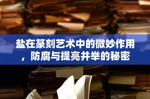 盐在篆刻艺术中的微妙作用，防腐与提亮并举的秘密