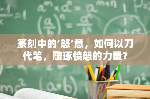 篆刻中的‘怒’意，如何以刀代笔，雕琢愤怒的力量？