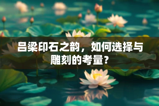 吕梁印石之韵，如何选择与雕刻的考量？