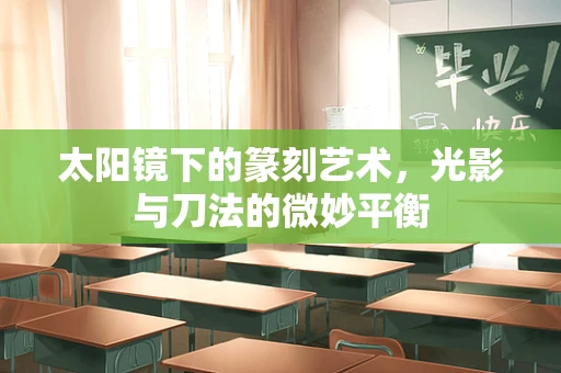 太阳镜下的篆刻艺术，光影与刀法的微妙平衡