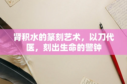 肾积水的篆刻艺术，以刀代医，刻出生命的警钟