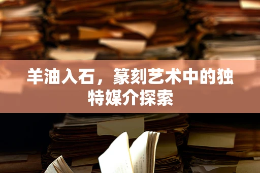羊油入石，篆刻艺术中的独特媒介探索