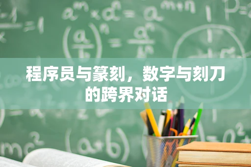 程序员与篆刻，数字与刻刀的跨界对话