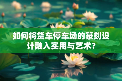 如何将货车停车场的篆刻设计融入实用与艺术？