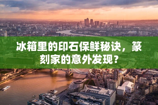 冰箱里的印石保鲜秘诀，篆刻家的意外发现？