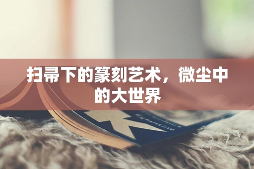 扫帚下的篆刻艺术，微尘中的大世界