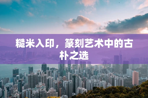 糙米入印，篆刻艺术中的古朴之选