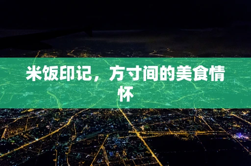 米饭印记，方寸间的美食情怀