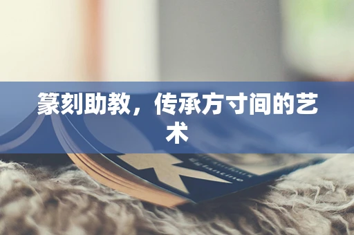 篆刻助教，传承方寸间的艺术