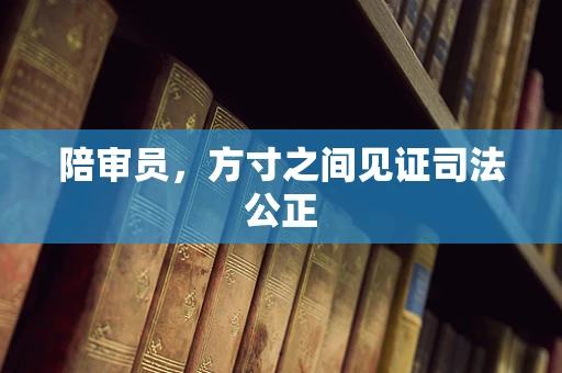 陪审员，方寸之间见证司法公正