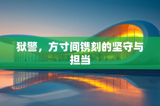 狱警，方寸间镌刻的坚守与担当