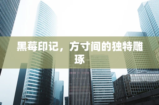黑莓印记，方寸间的独特雕琢