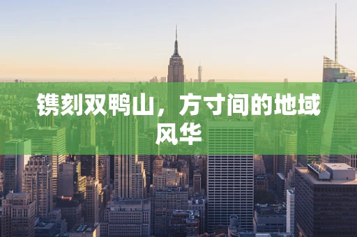 镌刻双鸭山，方寸间的地域风华