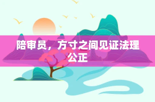 陪审员，方寸之间见证法理公正