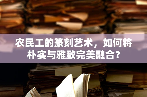 农民工的篆刻艺术，如何将朴实与雅致完美融合？