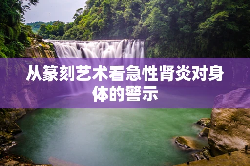 从篆刻艺术看急性肾炎对身体的警示
