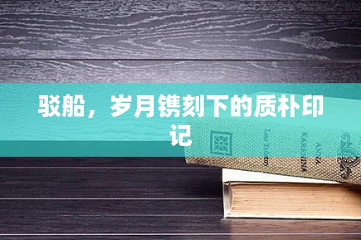 驳船，岁月镌刻下的质朴印记