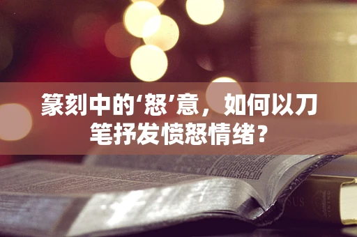 篆刻中的‘怒’意，如何以刀笔抒发愤怒情绪？