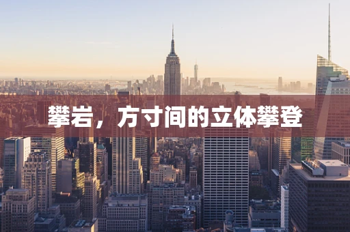 攀岩，方寸间的立体攀登