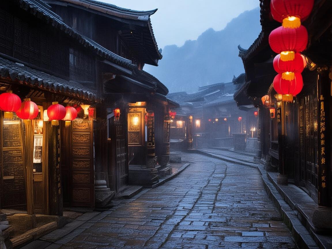 古镇街道上的篆刻时光